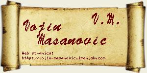 Vojin Mašanović vizit kartica